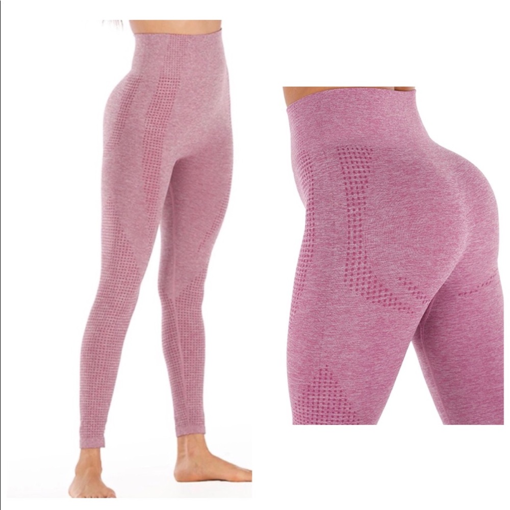 NWT Lilac pink compression yoga gym pants new